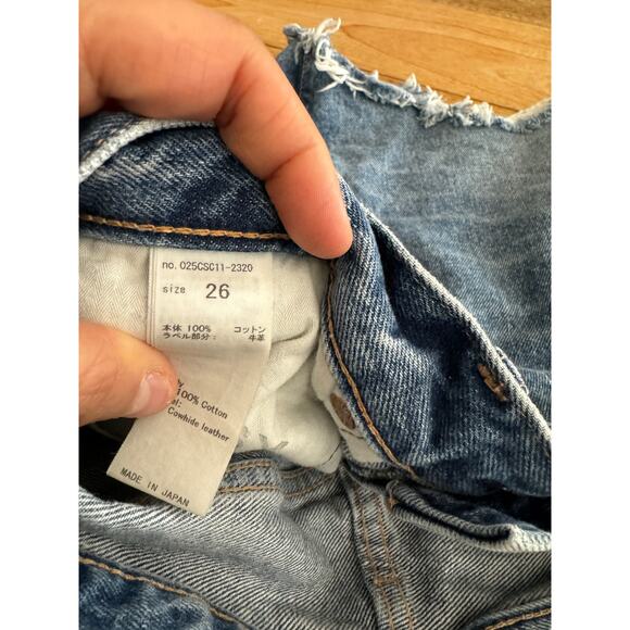 Moussy Vintage Denim Distressed Cut Off Jean Shorts Size 26 - Picture 4 of 9